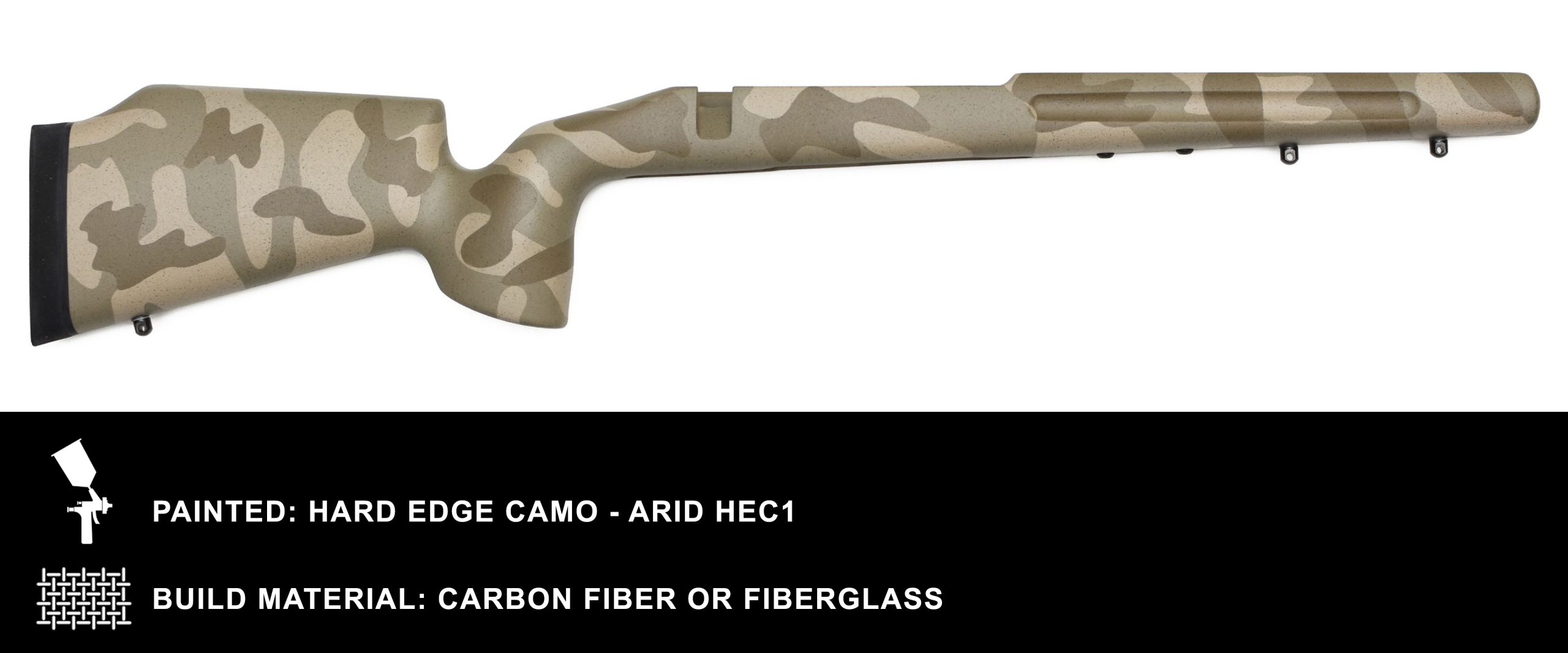 MCMILLAN STOCKS – PAINTED – HARD EDGE CAMO – ARID HEC1