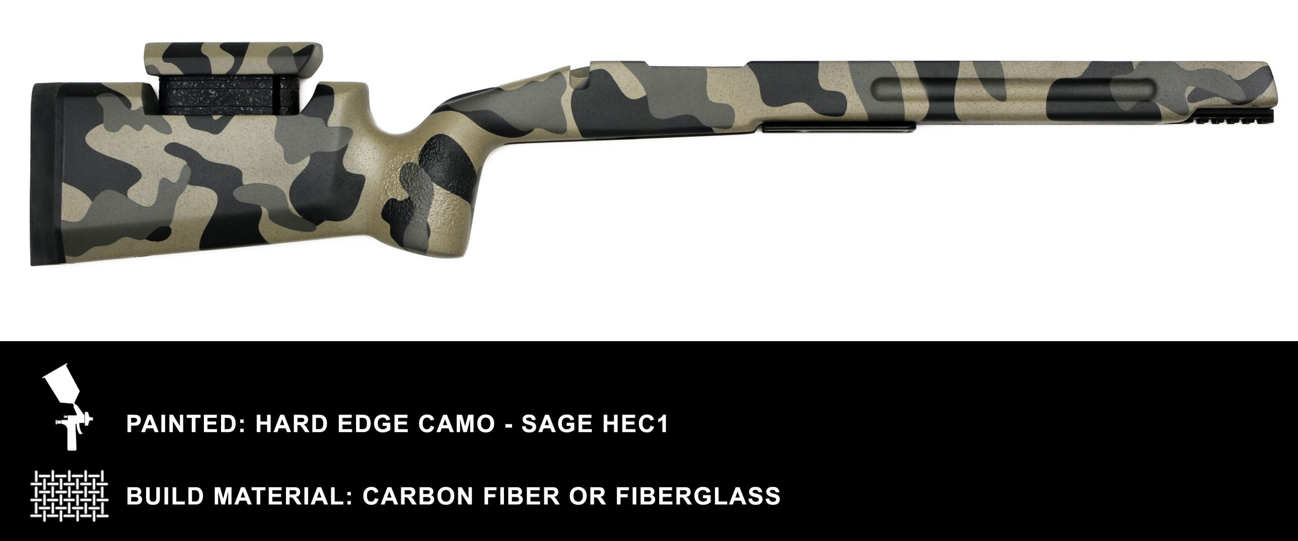 MCMILLAN STOCKS – PAINTED – HARD EDGE CAMO – SAGE HEC1