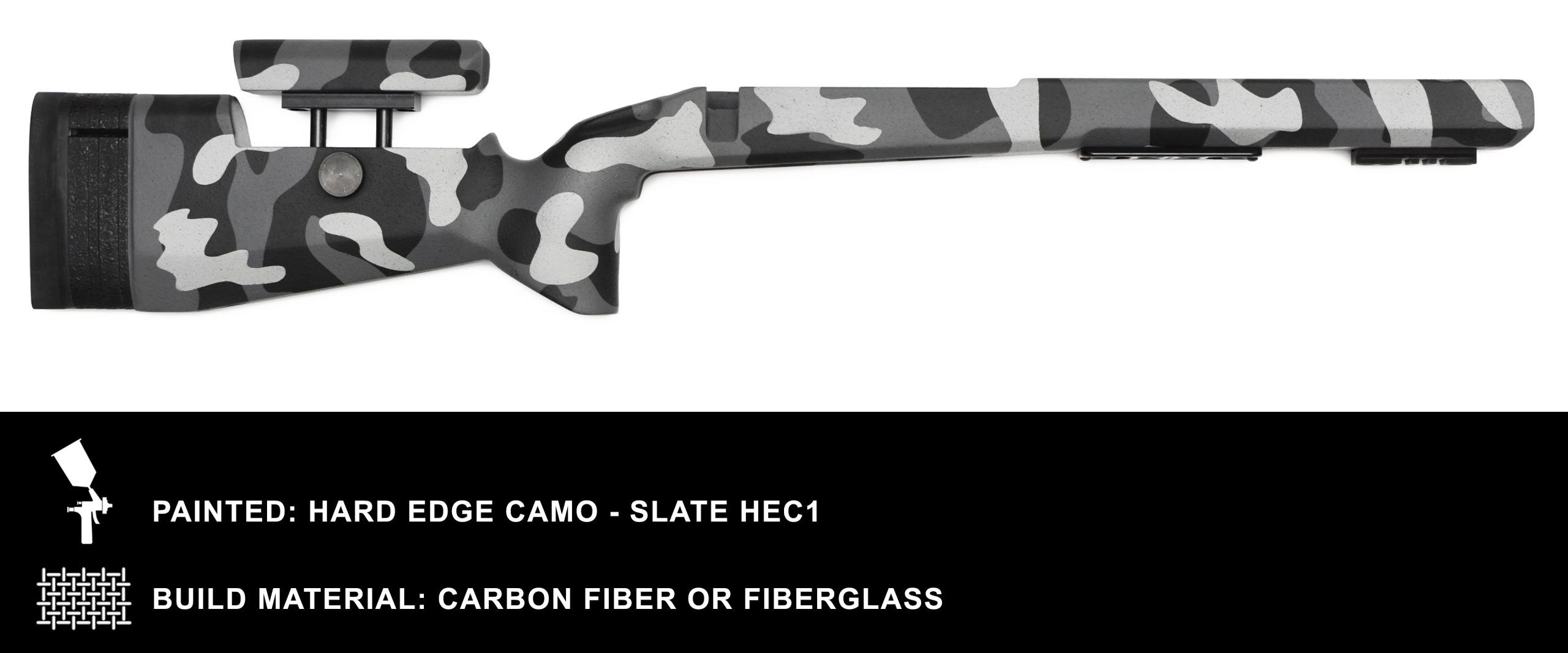MCMILLAN STOCKS – PAINTED – HARD EDGE CAMO – SLATE HEC1