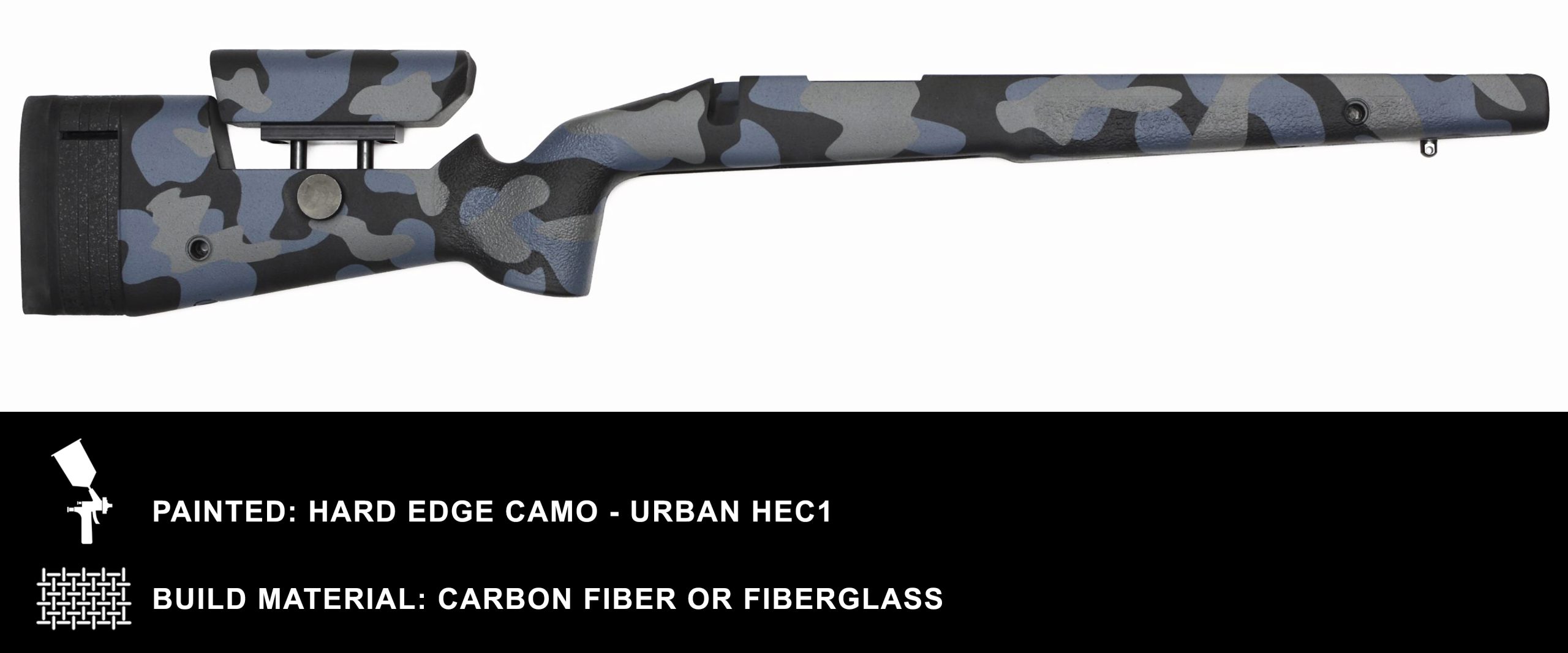 MCMILLAN STOCKS – PAINTED – HARD EDGE CAMO – URBAN HEC1