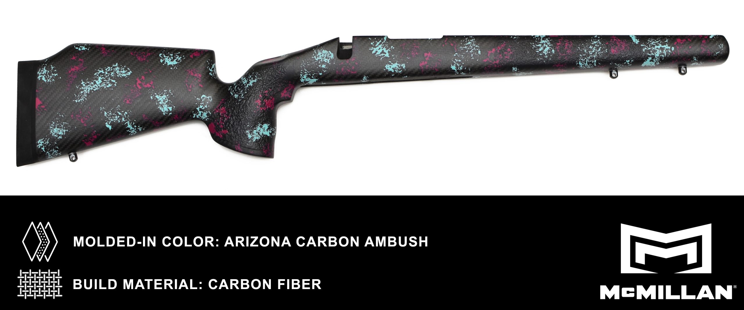 MCMILLAN RIFLE STOCK – MOLDED IN COLOR – ARIZONA CARBON AMBUSH