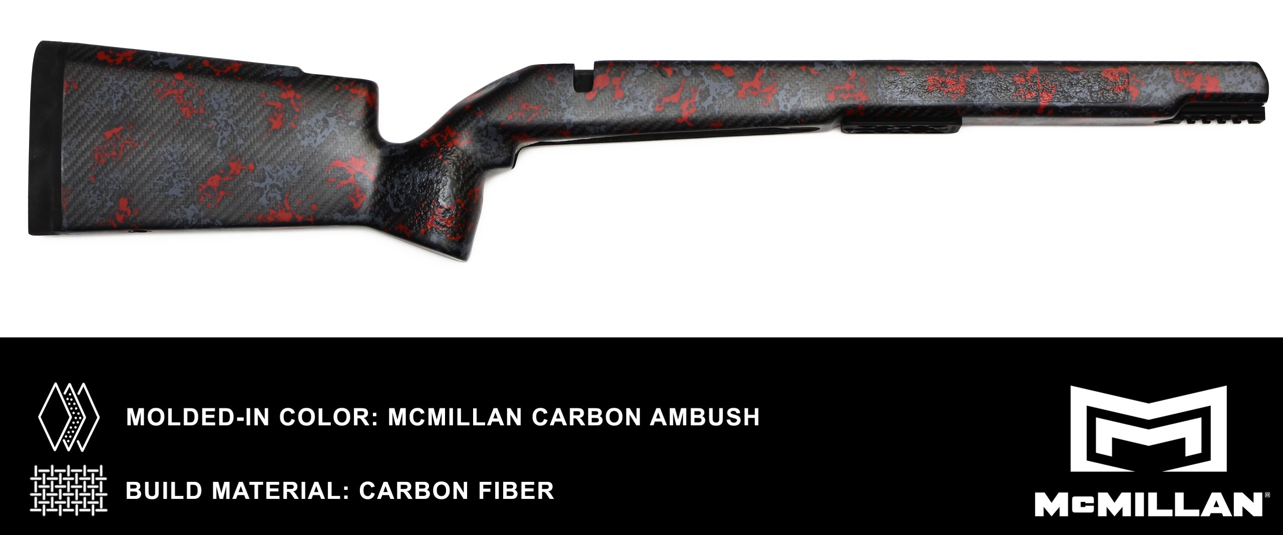 MCMILLAN RIFLE STOCK – MOLDED IN COLOR – MCMILLAN CARBON AMBUSH