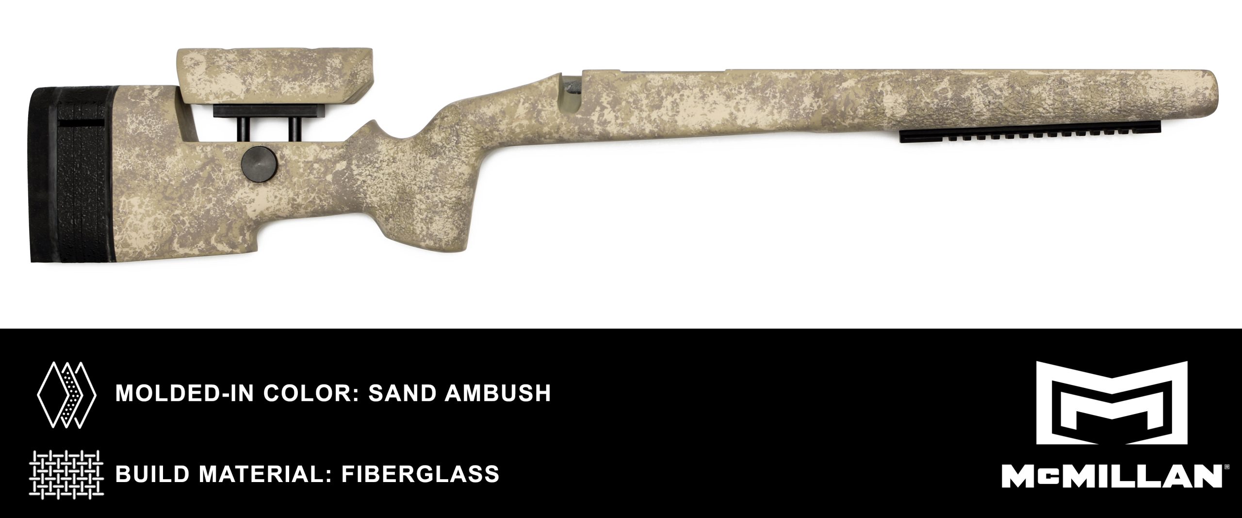 MCMILLAN RIFLE STOCK – MOLDED IN COLOR – SAND AMBUSH