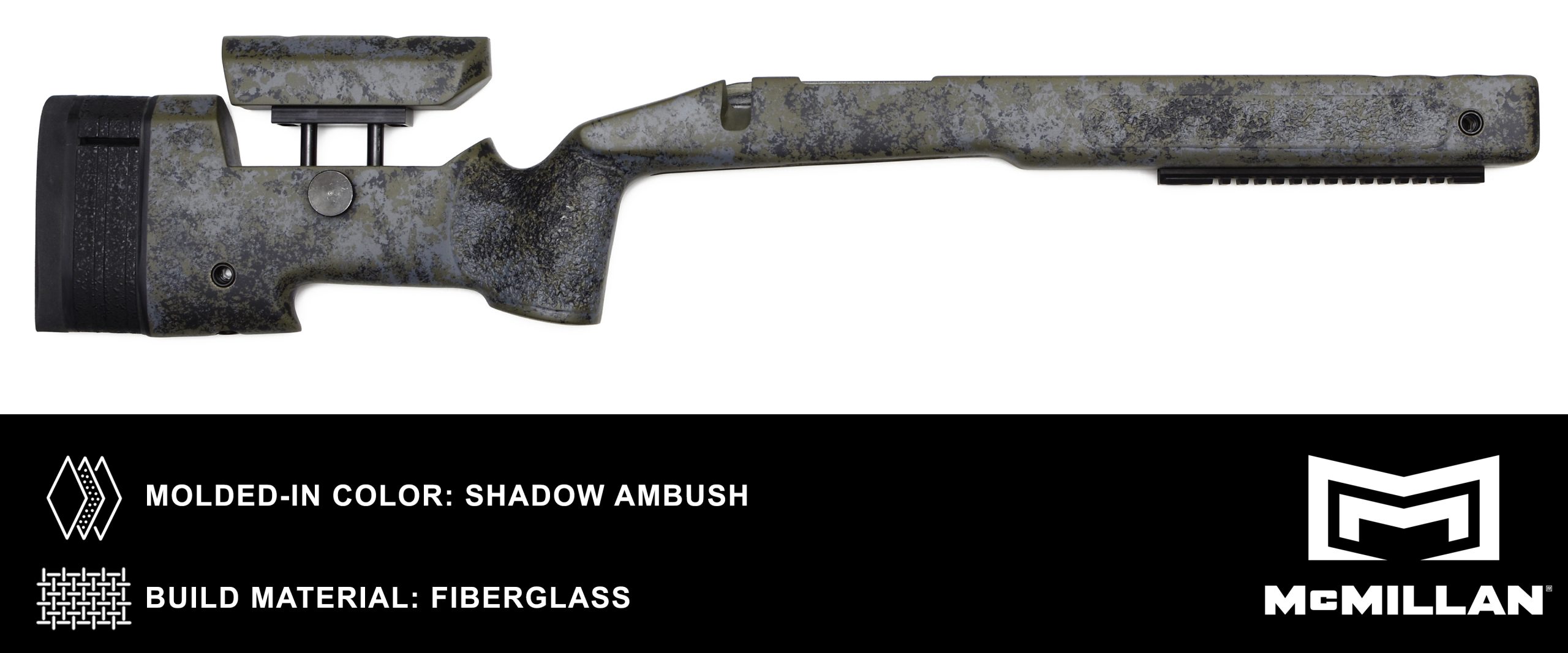 MCMILLAN RIFLE STOCK – MOLDED IN COLOR – SHADOW AMBUSH